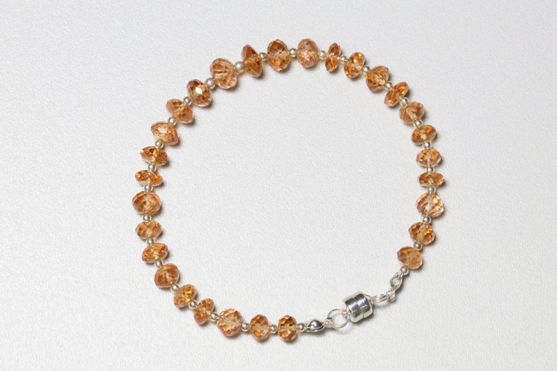 Grossular Garnet/ss Bracelets